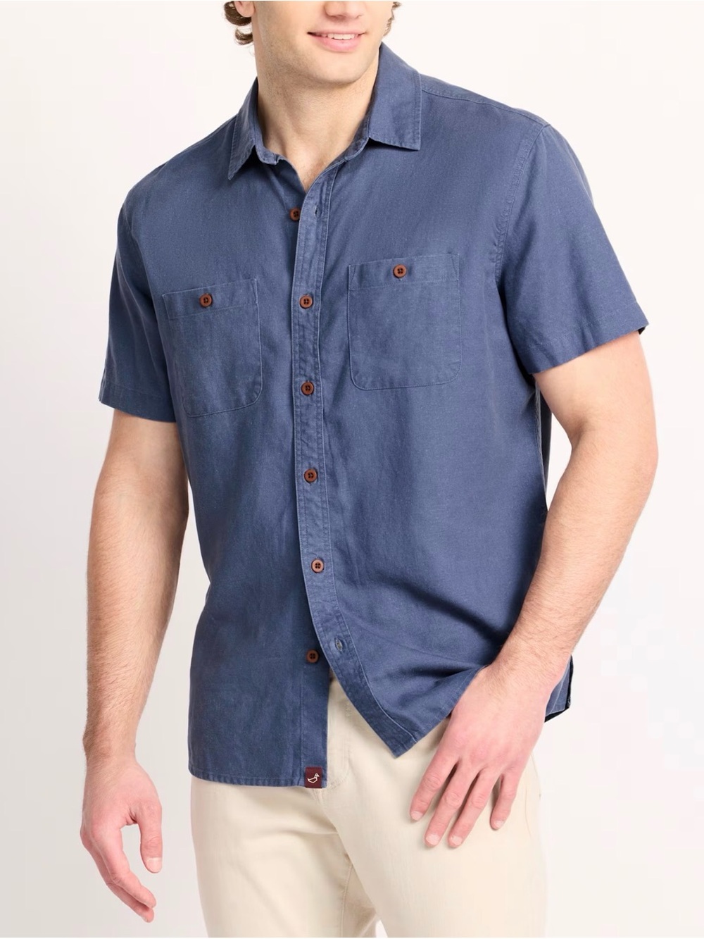 Alesbury Hemp Lyocell Relaxed Fit Shirt Navy Size Large Short NWT STITCH FIX
